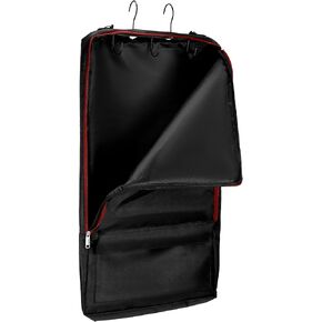 QWORK Bridle Bag with Hooks, Horse Harness Bag, Horse Tack Carry Bag, with 3 Prong Tack Rack, Black
