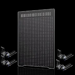 ONE Set Clear Fish Tank Divider Board (Include Suction Cups) DIY Designed Easy to Cut and Assemble for 5 Gallon or 10 Gallon Tank 11.8inch*11.8 inch (White Protective Film)