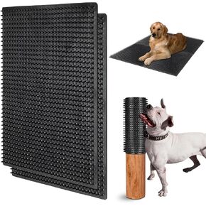 2 PCS Soft Itch Relief Pad for Dog, Gentle Scratching Post Mat Dog Massage Bed for Summer, 14.17''*11.81'' Dog Back Scratcher and Massager, Fit for Sofa, Ground, Wooden Stake, Wall, etc