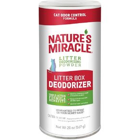 Nature's Miracle Litter Box Deodorizer, 20 Ounces, Litter Deodorizing Powder, Cat Odor Control Formula