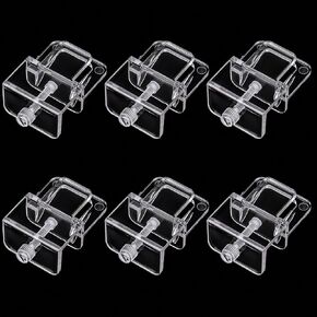 6pcs aquarium lid clips fish tank top cover lid support holder clip for rimless or rim fish tank