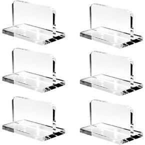 6Pcs Clear Acrylic Aquarium Lid Handles, Transparent Pulls Handles Fish Tank Cover Handle with Adhesive Sticker, Rectangle Aquarium Tank Lid Replacement Handle for Aquarium Fish Cover Holder