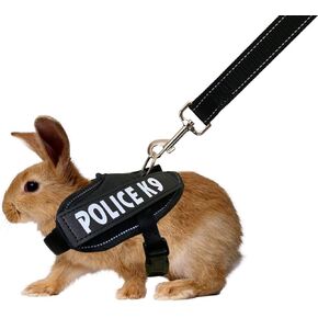 Vehomy Rabbit Harness with Leash for Bunny Rabbits Cats Small Animals (Blue)