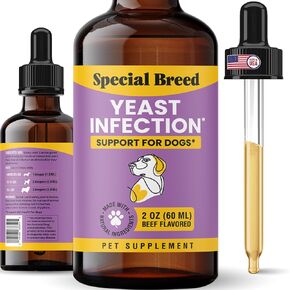 Yeast Infection Treatment for Dogs - Soothing Itch Relief, Ear Infection Treatment, Reduces Irritation & Inflammation, 2 oz