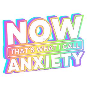 Now that's what I call anxiety sticker, Waterproof laptop sticker, Mental health vinyl sticker, Fun quote decal, Water bottle sticker, Y2K girly decor (Glossy, 3 inches)