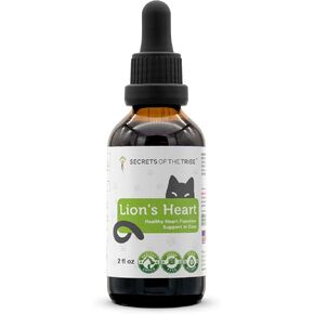 Lion's Heart | Natural Herbal Dietary Supplement for Cats | Healthy Heart Function Support in Cats | Alcohol-Free Extract, Hawthorn, Dandelion Leaf, Wood Betony, Valerian 2 oz