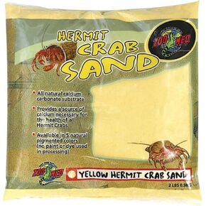 Zoo Med Hermit Crab Calcium Sand Substrate, 2 Pounds, Yellow
