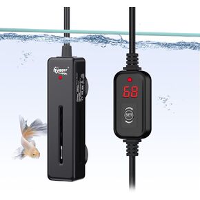 hygger Mini Fish Tank Submersible Heater 20W for 1-5 Gallons Desktop Betta Aquarium Heater with Digital Display Controller Adjustable Temperature