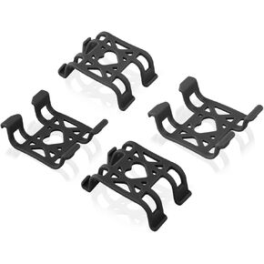 4pcs Tracker Collar Attachment Clips, GPS Dog Tractive Silicone Clips Tracker Accessories for Cat Pet Activity Tracker Replacement (Black)