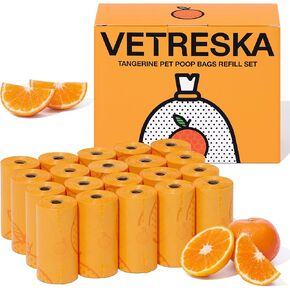 VETRESKA Dog Poop Bag Dispenser with Citrus Scented Waste Bags, 105 Counts in Saudi Arabia