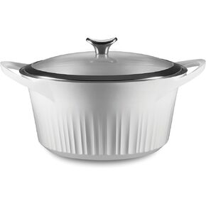 CorningWare, Non-Stick 3.2 Quart QuickHeat Roaster with Lid, Lightweight Roaster, Ceramic Non-Stick Interior Coating for Even Heat Cooking, French Navy