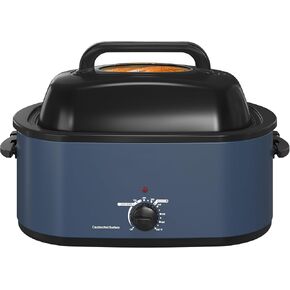 30Qt Electric Roaster Oven, with Self-Basting Lid, Removable Pan, Cool-Touch Handles, 1450W Stainless Steel Turkey Roaster Oven, Blue in Saudi Arabia