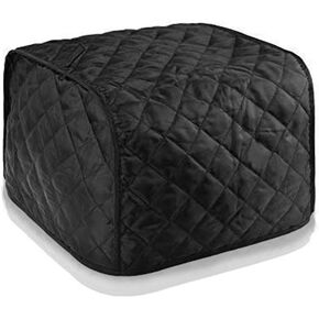 BLUECELL Polyester Fabric Quilted Four Slice Toaster Appliance Dust-proof Cover (Black)