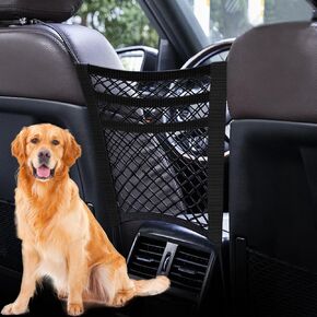 3-Layer Car Mesh Organizerm, Baby Stretchable Storage Bag,Seat Back Net Bag, Dog Car Net Barrier Pet Barrier, Stretchable Mesh, Suitable for cars, SUVs