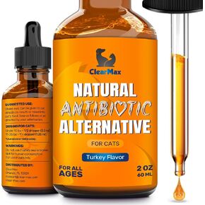 Cat Antibiotic ◆ Antibiotics for Cats ◆ Natural Antibiotics for Cats with Turkey Flavor ◆ Cat Antibiotics ◆ Antibiotic for Cats ◆ Pet Antibiotic ◆ 2 Oz