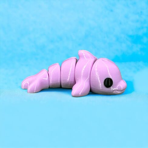 Mini 3D Printed Animals Collection - Unique Articulated Fidget 3D Printed Toys - Home Office Executive Desk Decor - Dolphin Octopus Shark Narwhal Sea Turtle (5 Pk, Ocean) in Saudi Arabia