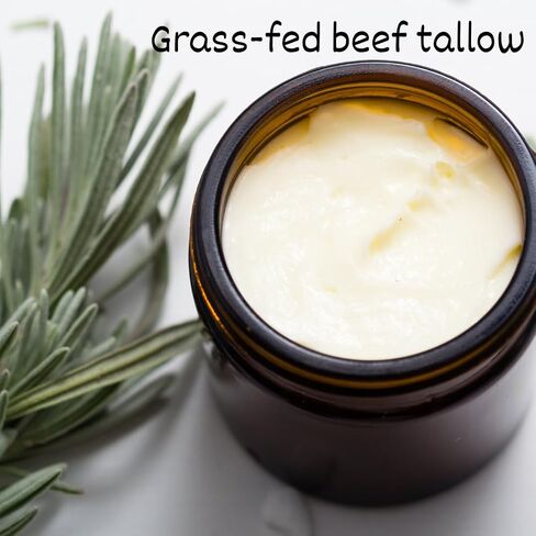 Beef Tallow Face Moisturizer - Grass Fed Beef Tallow for Skin Care- HandmadeTallow face Cream-Sensitive & Dry Skin, Eczema, Psoriasis, sunburn (UNSCENTED) in Kuwait