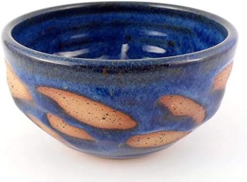 Blue Shaving Bowl using hot wax resist design in Saudi Arabia