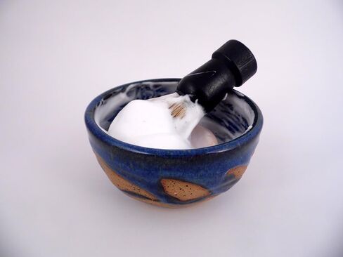 Blue Shaving Bowl using hot wax resist design in Saudi Arabia