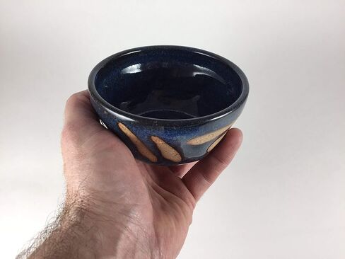 Blue Shaving Bowl using hot wax resist design in Saudi Arabia