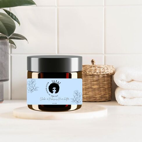 Chebe and Hibiscus Butter for Hair Growth, Loc In Moisture, Hair Thickening, Chebe, Hibiscus, Rosemary Hair Shea Butter, Promotes Hair Regrowth (8 oz, Vanilla Hair Butter) (no scent, 8 oz) in Saudi Arabia