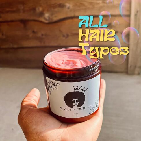 Chebe and Hibiscus Butter for Hair Growth, Loc In Moisture, Hair Thickening, Chebe, Hibiscus, Rosemary Hair Shea Butter, Promotes Hair Regrowth (8 oz, Vanilla Hair Butter) (no scent, 8 oz) in Saudi Arabia
