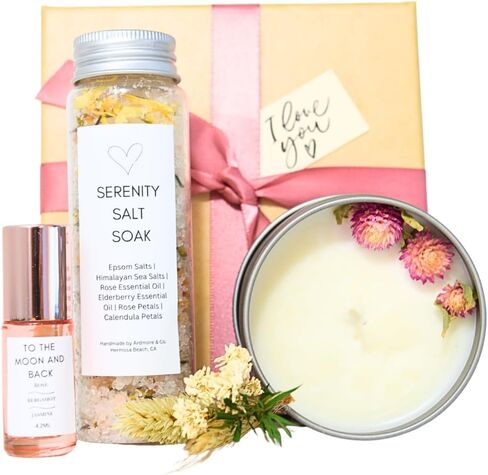 Ardmore & Co. Mom Gift Set with Relaxing Epsom Salt Bath Soak and Calming Essential Oils- Aromatherapy Gifts for Women - Handmade Gifts in California, USA (Gift Box- I Love You) in Saudi Arabia