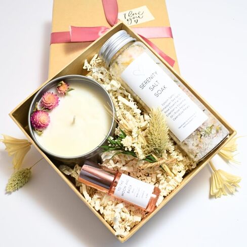 Ardmore & Co. Mom Gift Set with Relaxing Epsom Salt Bath Soak and Calming Essential Oils- Aromatherapy Gifts for Women - Handmade Gifts in California, USA (Gift Box- I Love You) in Saudi Arabia
