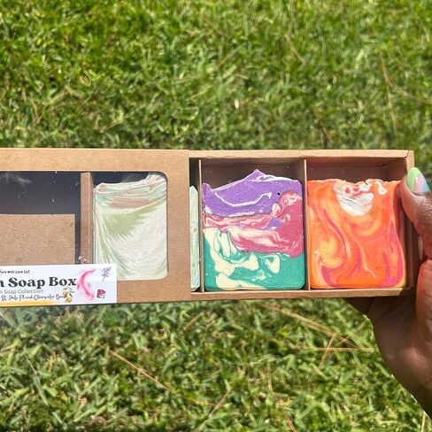 Florida Soap Box - Soap Handmade in Florida Assorted 3 Pack Bar Set Gift For Everyone - Florida Orange Scented All Natural, Sunshine Inspired, Soap Sand Exfoliating Bar in Saudi Arabia