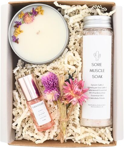 Ardmore & Co. Mom Gift Set with Relaxing Epsom Salt Bath Soak and Calming Essential Oils- Aromatherapy Gifts for Women - Handmade Gifts in California, USA (Gift Box- I Love You) in Saudi Arabia
