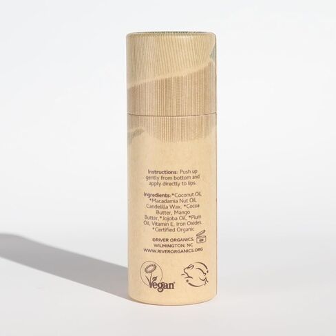 Organic Lip Stain | Vegan + Cruelty Free | Long Lasting, Toxic Free | 2 Colors "Fig" or "Pomegranate, .30 oz (Pomegranate), River Organics Zero Waste Makeup in Saudi Arabia