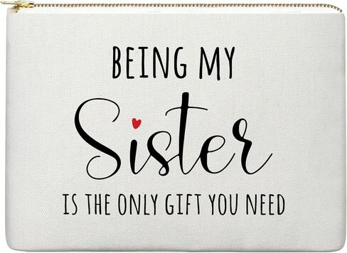 Sisters Gift From Sister Soul Sister Definition Handmade Makeup Bag for Best Friend Funny Cosmetic Bag with Zipper Sister Birthday Gift Ideas Soulmate Bestie Gift (Soul sister) in Saudi Arabia