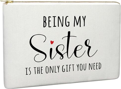 Sisters Gift From Sister Soul Sister Definition Handmade Makeup Bag for Best Friend Funny Cosmetic Bag with Zipper Sister Birthday Gift Ideas Soulmate Bestie Gift (Soul sister) in Saudi Arabia