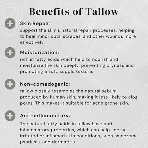 Whipped Tallow Face Balm - Handmade Beef Tallow Skin Care - For Sensitive Skin, Acne, Dry Skin - Frankincense and Blue Tansy Tallow Moisturizer in Saudi Arabia