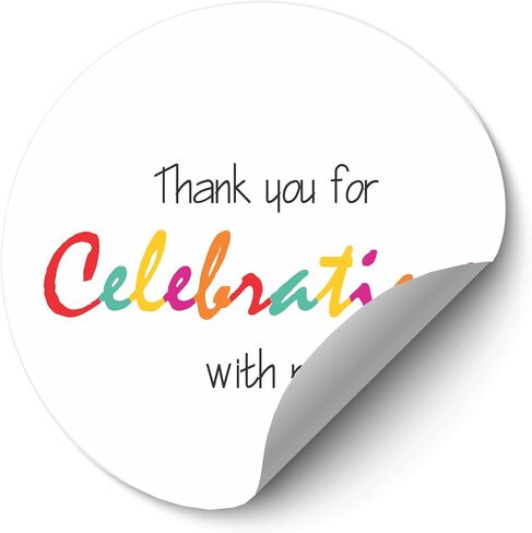 Pool Party Favor Stickers - Baby Shower Stickers -Summer Birthday Party favor stickers- Thank you for Celebrating with me - Set of 40 stickers - Set of 40 Stickers - Made in USA (Pool Party) in Saudi Arabia