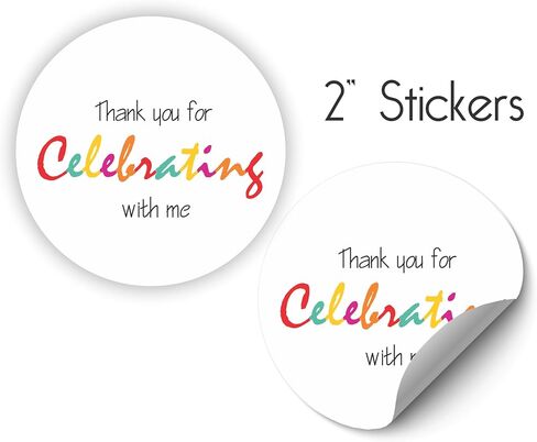 Pool Party Favor Stickers - Baby Shower Stickers -Summer Birthday Party favor stickers- Thank you for Celebrating with me - Set of 40 stickers - Set of 40 Stickers - Made in USA (Pool Party) in Saudi Arabia