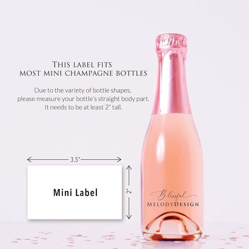 Set of 12 Bridesmaid Proposal Mini Champagne Bottle Labels, Waterproof Mini Wine Bottle Labels, Proposal Idea for Bridesmaids, Maid of Honor & Matron of Honor in Saudi Arabia