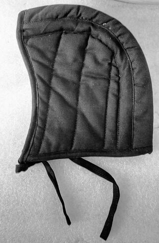 medieval arming cap Cotton padded head hood cap Large size arming wear Black color arming cap Thick padded arming cap in Saudi Arabia