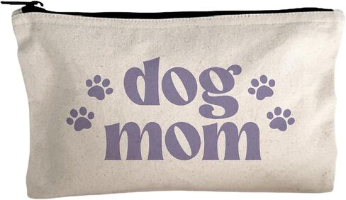 Moonlight Makers, Cat Mom, Funny Canvas Makeup Bag, Pencil Pouch, Cute Travel Accessories for Women, 100% Cotton Cosmetic & Toiletry Bags in Kuwait