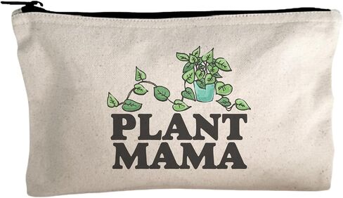 Moonlight Makers, Cat Mom, Funny Canvas Makeup Bag, Pencil Pouch, Cute Travel Accessories for Women, 100% Cotton Cosmetic & Toiletry Bags in Kuwait
