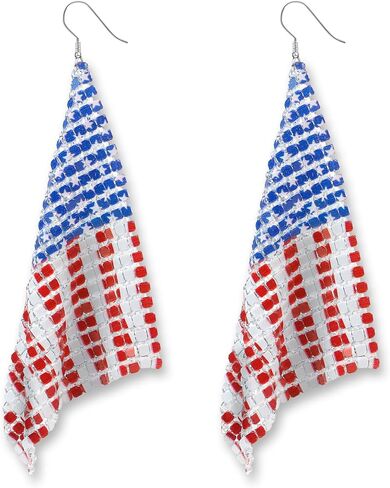 4th of July Earrings for Women Star Stud Earrings Cute Red White and Blue Earrings Silver America Flag Stud Earrings with Cubic Zircon Patriotic Jewelry for Girls as July 4th USA Accessories Gifts in Saudi Arabia