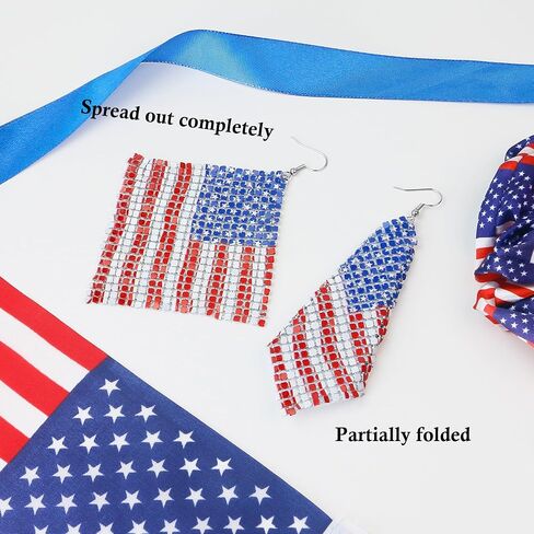 4th of July Earrings for Women Star Stud Earrings Cute Red White and Blue Earrings Silver America Flag Stud Earrings with Cubic Zircon Patriotic Jewelry for Girls as July 4th USA Accessories Gifts in Saudi Arabia