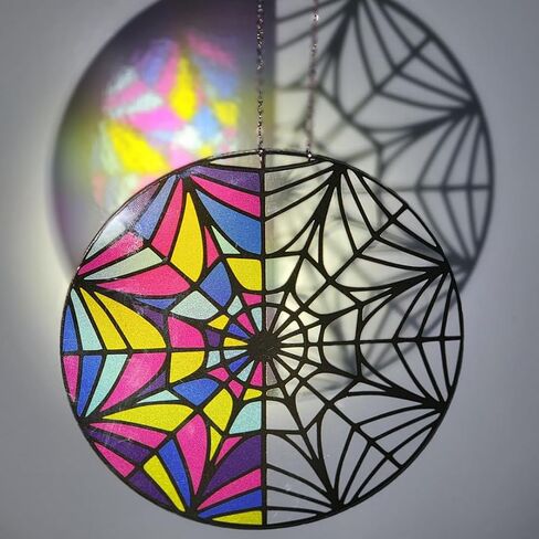 Decorative Suncatcher, Wednesday Birthday Party Decor, Gift Box Included, inspired by Wednesday Addam's Ophelia Hall Window in Saudi Arabia