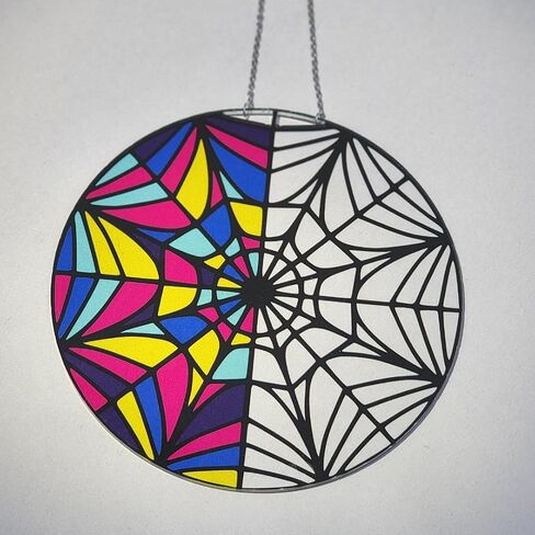Decorative Suncatcher, Wednesday Birthday Party Decor, Gift Box Included, inspired by Wednesday Addam's Ophelia Hall Window in Saudi Arabia