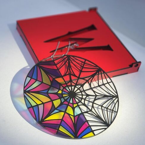 Decorative Suncatcher, Wednesday Birthday Party Decor, Gift Box Included, inspired by Wednesday Addam's Ophelia Hall Window in Saudi Arabia
