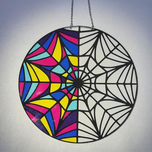 Decorative Suncatcher, Wednesday Birthday Party Decor, Gift Box Included, inspired by Wednesday Addam's Ophelia Hall Window in Saudi Arabia