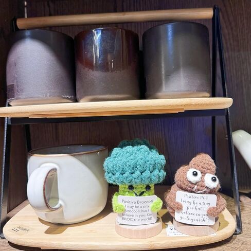 Mini Funny Positive Emotional Support Pickle,Cute Knitted Wool Ornaments with Positive Card,Creative Cute Crochet Doll Cheer Up Christmas Gifts for Friends Women Student Coworkers Family (Pickle) in Saudi Arabia