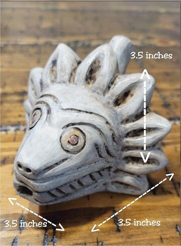 Quetzalcoatl Death Whistle Made Of Clay, Replica Of Items Found In Aztec Temple. (Natural) in Saudi Arabia
