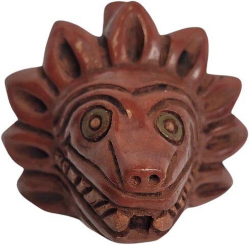 Quetzalcoatl Death Whistle Made Of Clay, Replica Of Items Found In Aztec Temple. (Natural) in Saudi Arabia