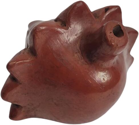 Quetzalcoatl Death Whistle Made Of Clay, Replica Of Items Found In Aztec Temple. (Natural) in Saudi Arabia